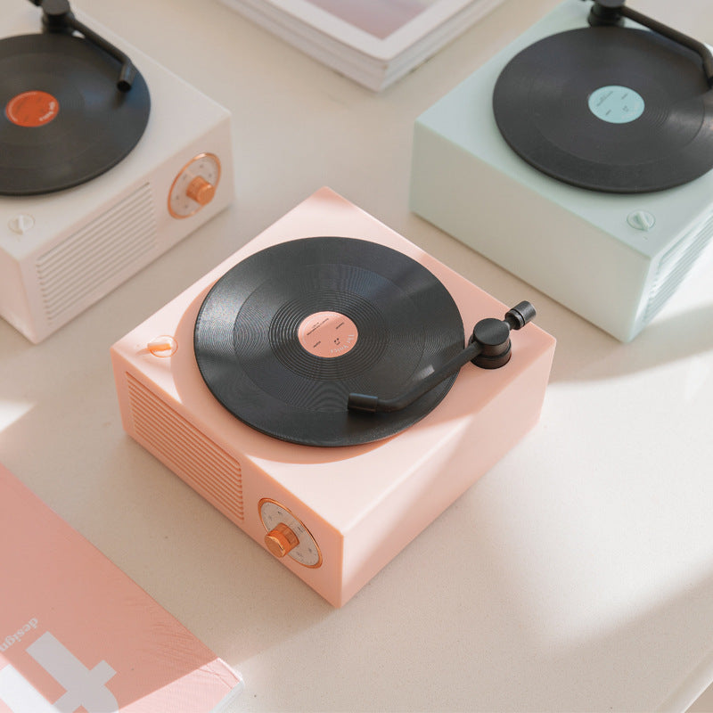 HKM-314835 Bluetooth Vinyl Record Player with Speaker - Wireless, 1000mAh Battery, 5W Power Output, ABS Shell