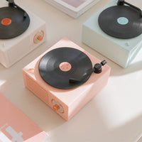HKM-314835 Bluetooth Vinyl Record Player with Speaker - Wireless, 1000mAh Battery, 5W Power Output, ABS Shell