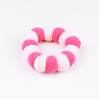 HKM-314835 Colorful Cotton Pet Collar with Fur Ball Necklace Accessory