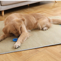 HKM-314899 Non-Slip Rattan Mat Dog Sleeping Pad - Cool Summer Ice Cushion in Multiple Sizes