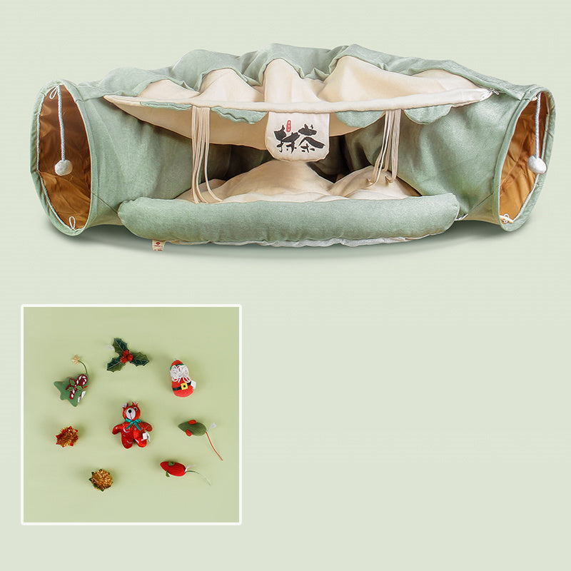 HKM-314963 Cozy Universal Cat Tunnel Bed with Polyester Material - 25CM Diameter, 126CM Length
