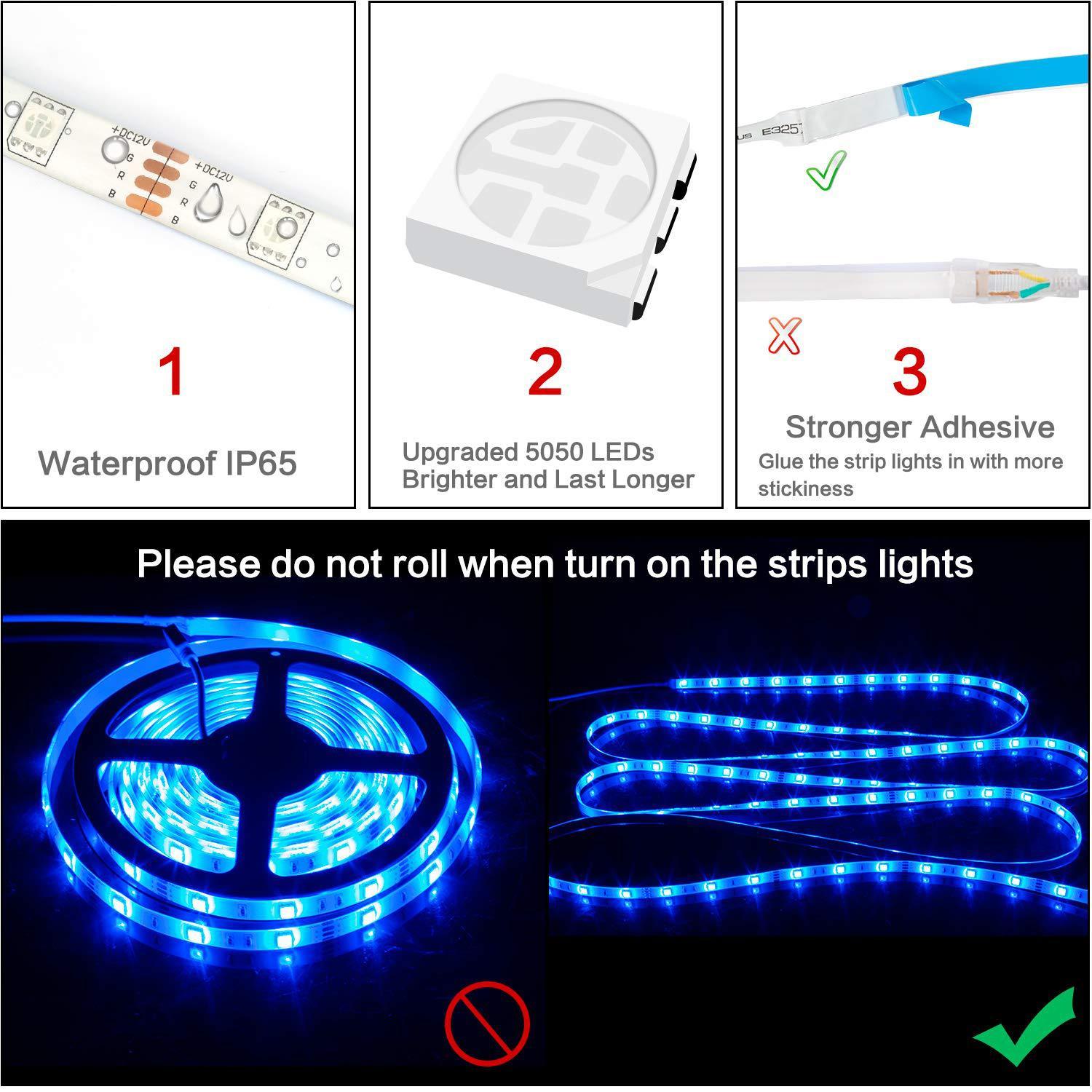 HKM-314963 Smart Wi-Fi LED Strip Light Controller with 5050 RGB Waterproof and Voice Control