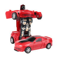 HKM-314963 Transforming Robot Car Toy for Kids - Automatic Deformation Plastic Model Vehicle