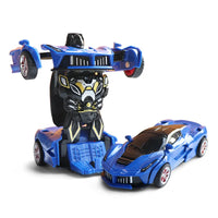 HKM-314963 Transforming Robot Car Toy for Kids - Automatic Deformation Plastic Model Vehicle