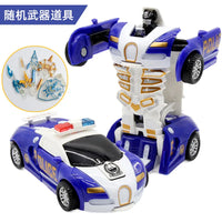 HKM-314963 Transforming Robot Car Toy for Kids - Automatic Deformation Plastic Model Vehicle