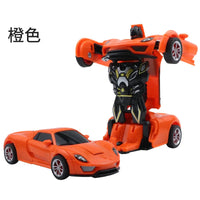 HKM-314963 Transforming Robot Car Toy for Kids - Automatic Deformation Plastic Model Vehicle