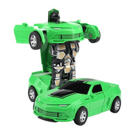HKM-314963 Transforming Robot Car Toy for Kids - Automatic Deformation Plastic Model Vehicle