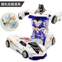 HKM-314963 Transforming Robot Car Toy for Kids - Automatic Deformation Plastic Model Vehicle