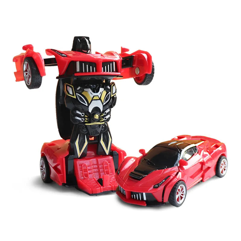 HKM-314963 Transforming Robot Car Toy for Kids - Automatic Deformation Plastic Model Vehicle