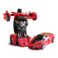 HKM-314963 Transforming Robot Car Toy for Kids - Automatic Deformation Plastic Model Vehicle
