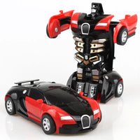 HKM-314963 Transforming Robot Car Toy for Kids - Automatic Deformation Plastic Model Vehicle