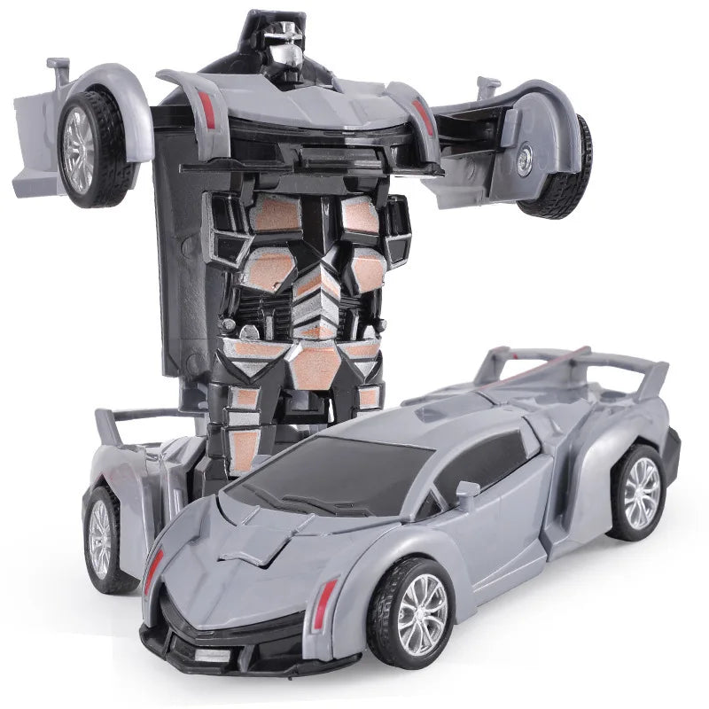 HKM-314963 Transforming Robot Car Toy for Kids - Automatic Deformation Plastic Model Vehicle
