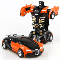 HKM-314963 Transforming Robot Car Toy for Kids - Automatic Deformation Plastic Model Vehicle