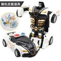 HKM-314963 Transforming Robot Car Toy for Kids - Automatic Deformation Plastic Model Vehicle