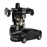 HKM-314963 Transforming Robot Car Toy for Kids - Automatic Deformation Plastic Model Vehicle