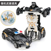 HKM-314963 Transforming Robot Car Toy for Kids - Automatic Deformation Plastic Model Vehicle