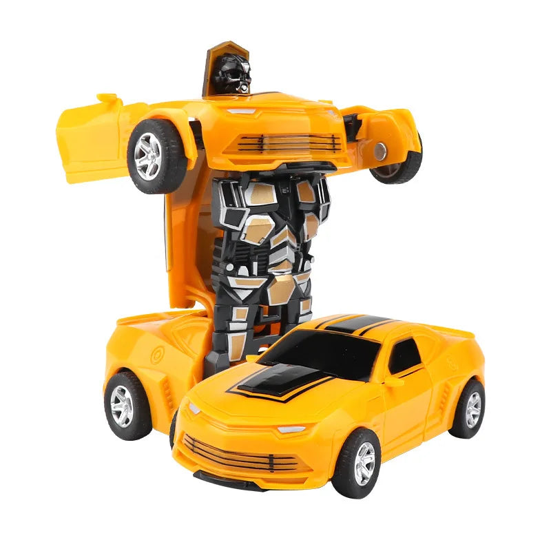 HKM-314963 Transforming Robot Car Toy for Kids - Automatic Deformation Plastic Model Vehicle
