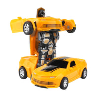 HKM-314963 Transforming Robot Car Toy for Kids - Automatic Deformation Plastic Model Vehicle