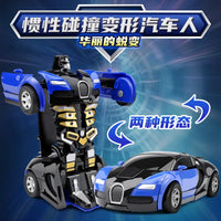 HKM-314963 Transforming Robot Car Toy for Kids - Automatic Deformation Plastic Model Vehicle