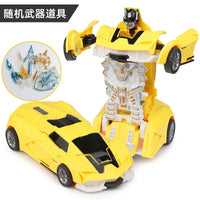 HKM-314963 Transforming Robot Car Toy for Kids - Automatic Deformation Plastic Model Vehicle