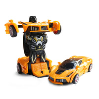 HKM-314963 Transforming Robot Car Toy for Kids - Automatic Deformation Plastic Model Vehicle