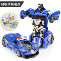 HKM-314963 Transforming Robot Car Toy for Kids - Automatic Deformation Plastic Model Vehicle
