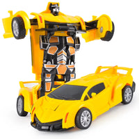 HKM-314963 Transforming Robot Car Toy for Kids - Automatic Deformation Plastic Model Vehicle