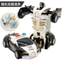 HKM-314963 Transforming Robot Car Toy for Kids - Automatic Deformation Plastic Model Vehicle