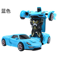 HKM-314963 Transforming Robot Car Toy for Kids - Automatic Deformation Plastic Model Vehicle