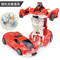 HKM-314963 Transforming Robot Car Toy for Kids - Automatic Deformation Plastic Model Vehicle