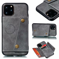 HKM-315219 Applique Leather Double Buckle Phone Case for Various Xiaomi and Redmi Models