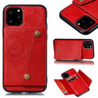 HKM-315219 Applique Leather Double Buckle Phone Case for Various Xiaomi and Redmi Models