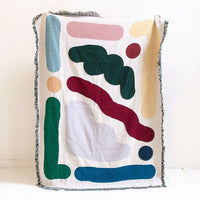 HKM-315283 Double-Sided Multifunctional Tapestry Blanket - Rainbow Circle & Various Designs, 130x160cm