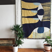HKM-315283 Double-Sided Multifunctional Tapestry Blanket - Rainbow Circle & Various Designs, 130x160cm