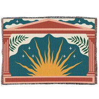 HKM-315283 Double-Sided Multifunctional Tapestry Blanket - Rainbow Circle & Various Designs, 130x160cm