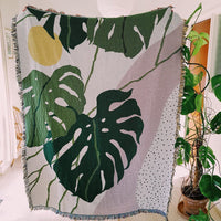 HKM-315283 Double-Sided Multifunctional Tapestry Blanket - Rainbow Circle & Various Designs, 130x160cm