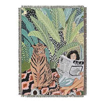 HKM-315283 Double-Sided Multifunctional Tapestry Blanket - Rainbow Circle & Various Designs, 130x160cm