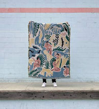 HKM-315283 Double-Sided Multifunctional Tapestry Blanket - Rainbow Circle & Various Designs, 130x160cm