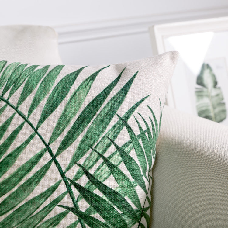 HKM-315347 Cactus Pattern Cushion Cover, 45x45 CM Polyester Decorative Pillow Case for Home and Office
