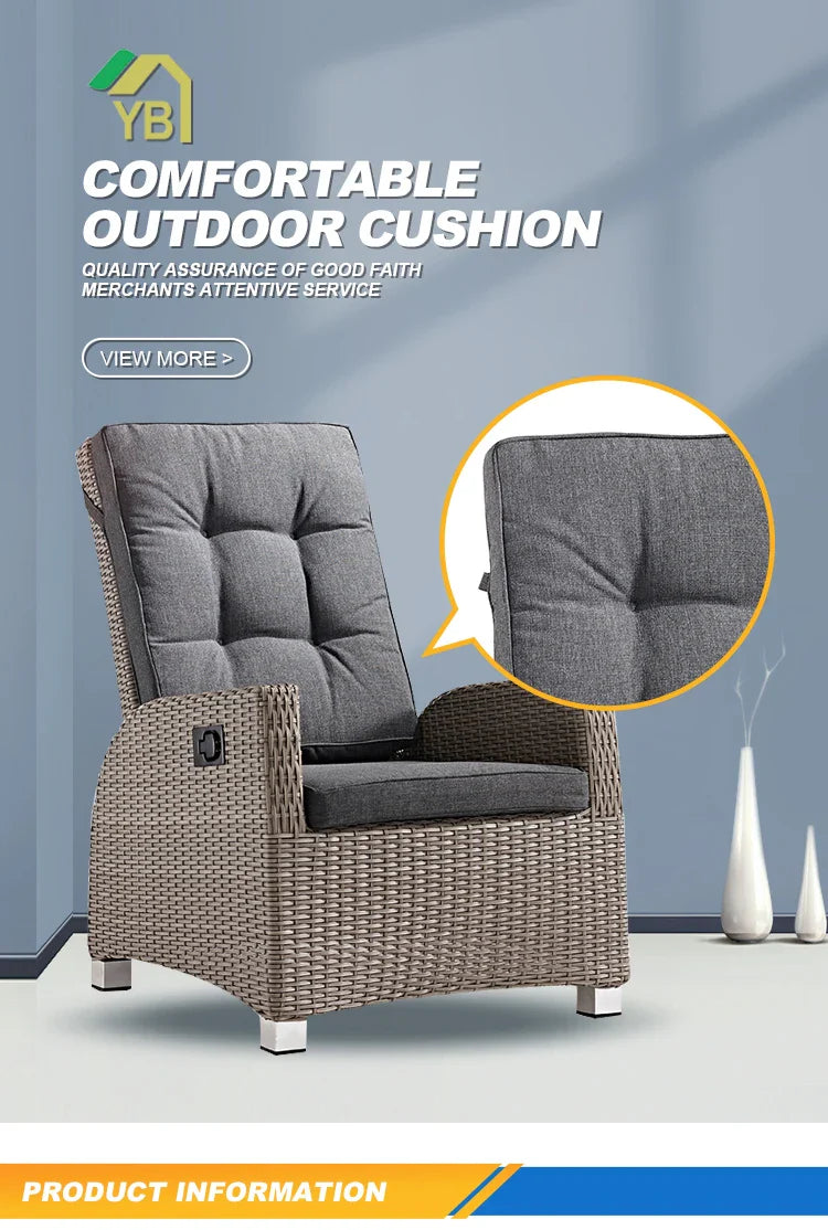 KTX-315475 Outdoor Waterproof Cushion Covers with Foam Inserts for Chairs