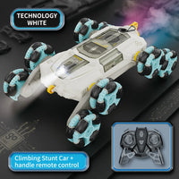 HKM-315539 8WD 360 Rotating Climbing Stunt RC Car - Remote Control with Spray Feature, 50m Range, Indoor-Outdoor Use