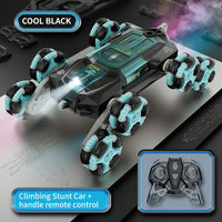 HKM-315539 8WD 360 Rotating Climbing Stunt RC Car - Remote Control with Spray Feature, 50m Range, Indoor-Outdoor Use
