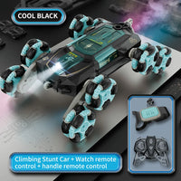 HKM-315539 8WD 360 Rotating Climbing Stunt RC Car - Remote Control with Spray Feature, 50m Range, Indoor-Outdoor Use