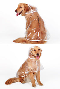 HKM-315603 Large Dog Waterproof Raincoat – Transparent Jacket for Medium to Extra Large Dogs