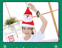 HKM-315731 Musical Red Santa Hat for Christmas Parties - Adjustable Size and Soft Plush Material