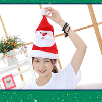 HKM-315731 Musical Red Santa Hat for Christmas Parties - Adjustable Size and Soft Plush Material