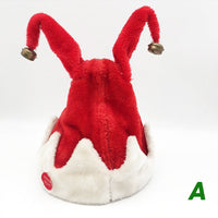 HKM-315731 Musical Red Santa Hat for Christmas Parties - Adjustable Size and Soft Plush Material