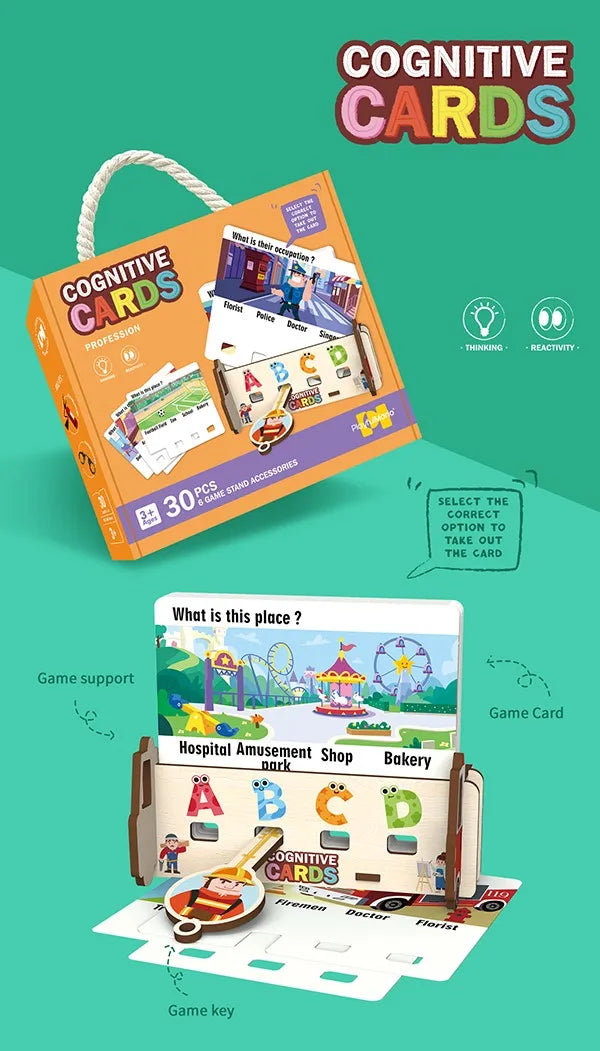 HKM-315795 Interactive Wooden Educational Toy Set for Kids – Enhance Thinking and Observation Skills