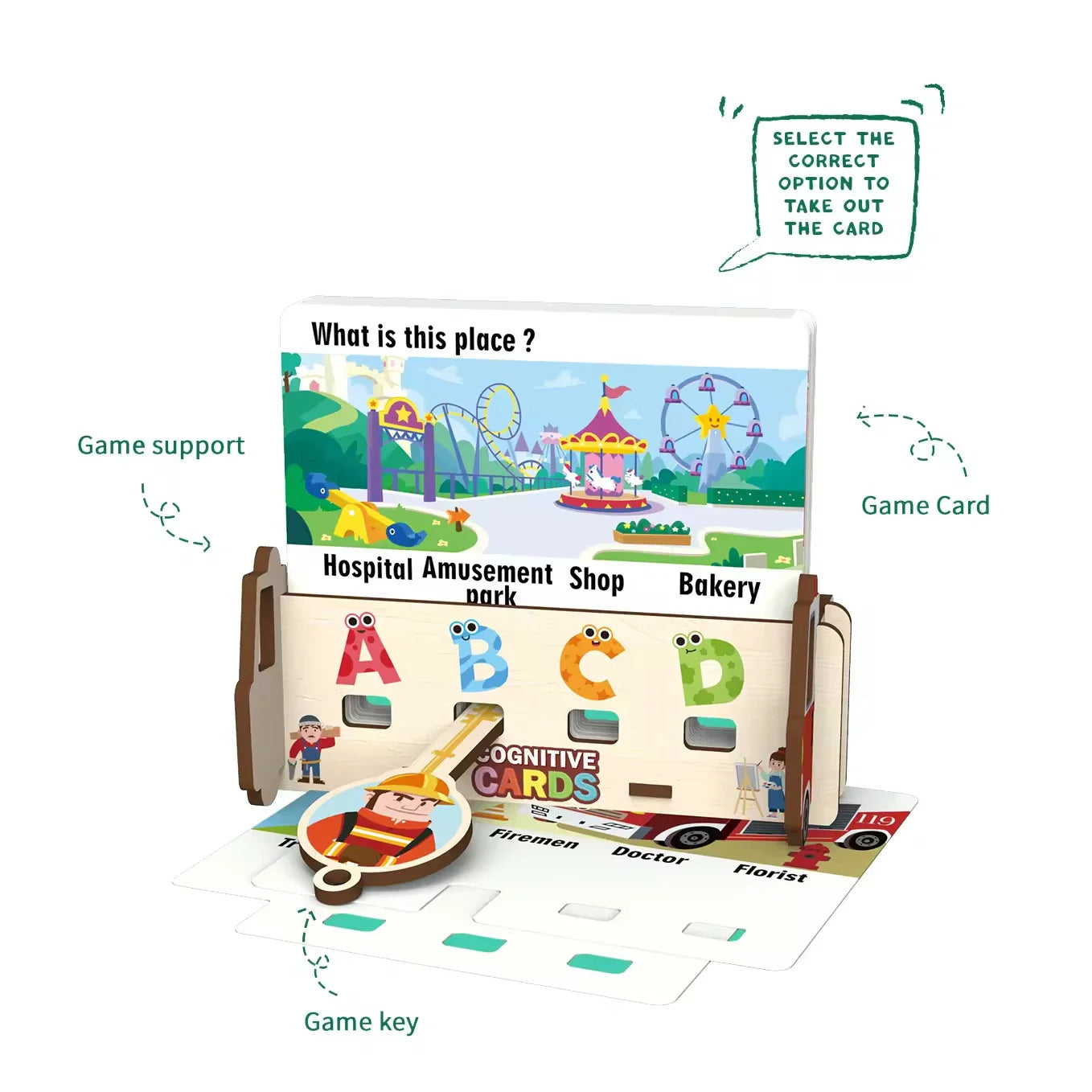 HKM-315795 Interactive Wooden Educational Toy Set for Kids – Enhance Thinking and Observation Skills