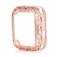 HKM-315859 Diamond-Studded Retro Hollow Metal Shell for Apple Watch 5 (38/40MM and 42/44MM Options) in Black, Silver, Rose Gold
